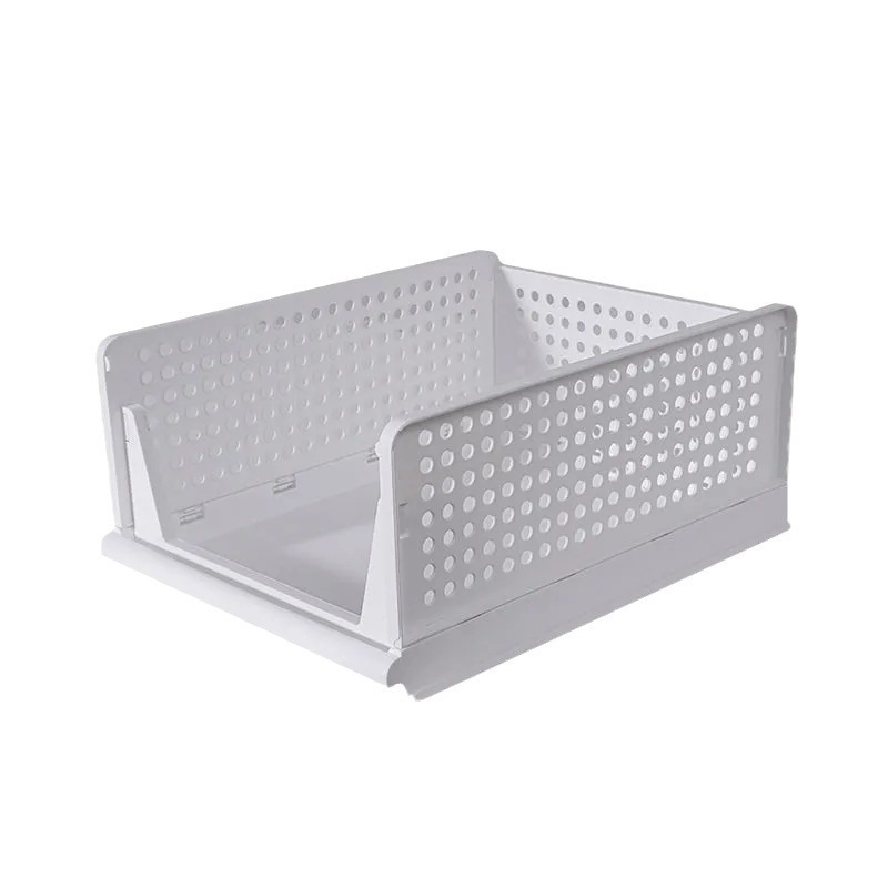 Foldable Plastic Closet Organizer Bins, 5-Pack